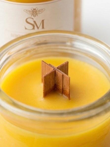 7oz Pure Beeswax Candle – Natural Wood Wick, Clean Burning Aromatherapy Jar