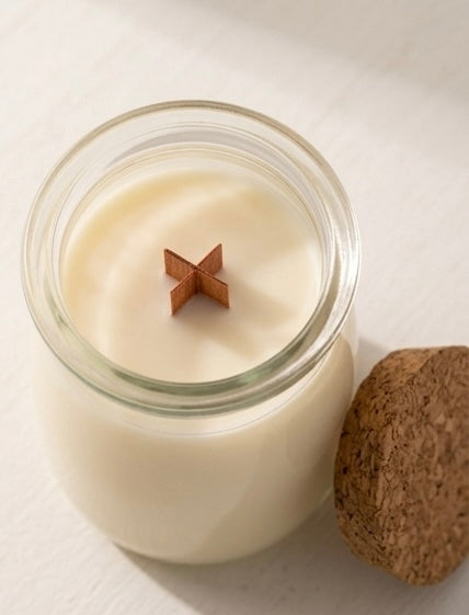 7oz Pure Soy Candle – Natural Wood Wick, Clean Burning Aromatherapy Jar